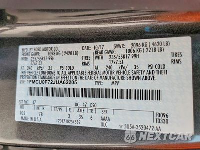 Zdjęcie 14 z 14 samochodu: 2018 FORD ESCAPE S VIN:1FMCU0F72JUA62205 - miniatura