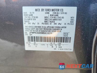Zdjęcie 13 z 13 samochodu: 2021 FORD EDGE SE VIN:2FMPK3G95MBA14216 - miniatura