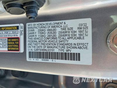 Zdjęcie 13 z 13 samochodu: 2022 HONDA CR-V EXL VIN:5J6RT6H89NL023191 - miniatura