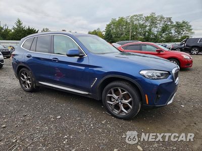 Czwarte zdjęcie samochodu z boku: 2022 BMW X3 XDRIVE30I VIN:5UX53DP00N9L72899 - miniatura