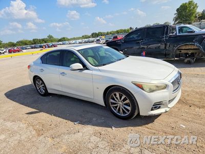Czwarte zdjęcie samochodu z boku: 2014 INFINITI Q50 PREMIUM VIN:JN1BV7AP1EM678449 - miniatura