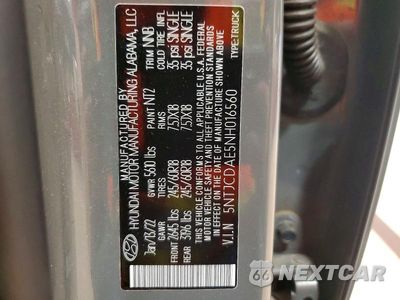 Zdjęcie 12 z 12 samochodu: 2022 HYUNDAI SANTA CRUZ SEL VIN:5NTJCDAE5NH016560 - miniatura