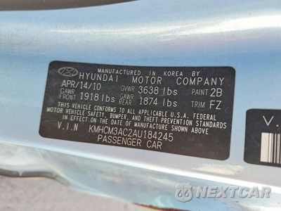 Zdjęcie 12 z 12 samochodu: 2010 HYUNDAI ACCENT GS VIN:KMHCM3AC2AU184245 - miniatura