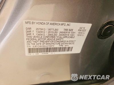 Zdjęcie 13 z 13 samochodu: 2018 ACURA MDX VIN:5J8YD4H32JL019373 - miniatura