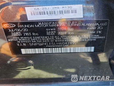 Zdjęcie 12 z 12 samochodu: 2020 HYUNDAI ELANTRA SE VIN:5NPD74LF5LH604249 - miniatura