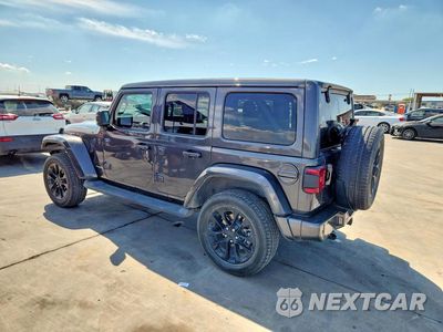 Drugie zdjęcie samochodu z przodu: 2021 JEEP WRANGLER UNLIMITED SAHARA VIN:1C4HJXEG3MW510795 - miniatura