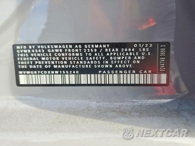Zdjęcie 12 z 12 samochodu: 2022 VOLKSWAGEN GTI S VIN:WVWG87CDXNW155240 - miniatura
