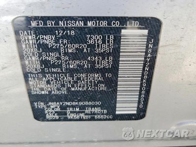 Zdjęcie 13 z 13 samochodu: 2019 NISSAN ARMADA SL VIN:JN8AY2ND8K9088030 - miniatura