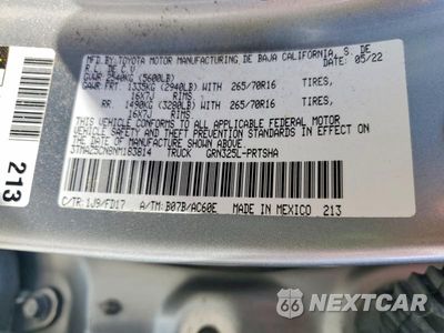 Zdjęcie 12 z 12 samochodu: 2022 TOYOTA TACOMA TRD OFF-ROAD VIN:3TMAZ5CN8NM183814 - miniatura