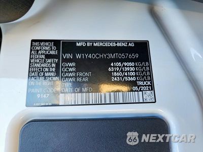 Zdjęcie 13 z 13 samochodu: 2021 MERCEDES-BENZ SPRINTER 2500 DELIVERY VAN VIN:W1Y40CHY3MT057659 - miniatura