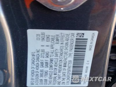 Zdjęcie 12 z 12 samochodu: 2026 HONDA CIVIC SPORT VIN:2HGFE2F59TH577539 - miniatura