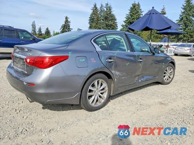 Trzecie zdjęcie samochodu z tyłu: 2014 INFINITI Q50 PREMIUM VIN:JN1BV7AR2EM700461 - miniatura