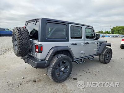 Trzecie zdjęcie samochodu z tyłu: 2018 JEEP WRANGLER UNLIMITED SPORT VIN:1C4HJXDNXJW206858 - miniatura