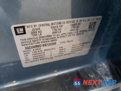 Zdjęcie 12 z 12 samochodu: 2014 CHEVROLET SILVERADO K1500 LT VIN:3GCUKREC1EG122288 - miniatura