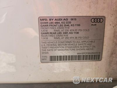 Zdjęcie 12 z 12 samochodu: 2016 AUDI Q3 PREMIUM PLUS VIN:WA1EFCFS5GR002518 - miniatura