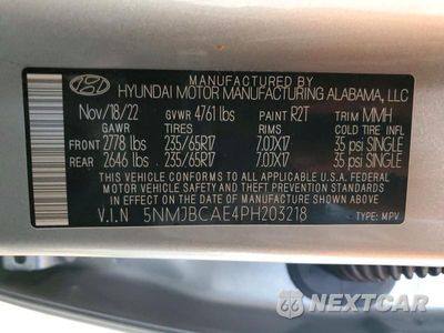 Zdjęcie 13 z 13 samochodu: 2023 HYUNDAI TUCSON SEL VIN:5NMJBCAE4PH203218 - miniatura