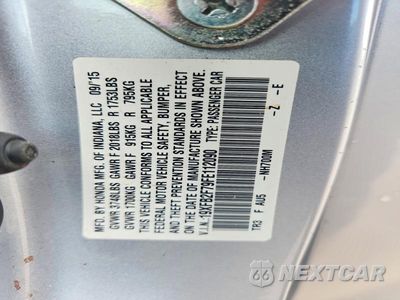 Zdjęcie 13 z 13 samochodu: 2015 HONDA CIVIC SE VIN:19XFB2F79FE112090 - miniatura