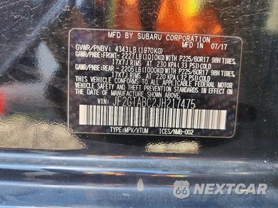 Zdjęcie 14 z 14 samochodu: 2018 SUBARU CROSSTREK PREMIUM VIN:JF2GTABC2JH217475 - miniatura