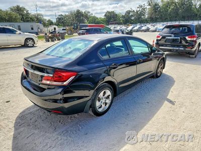 Trzecie zdjęcie samochodu z tyłu: 2013 HONDA CIVIC LX VIN:2HGFB2F51DH572510 - miniatura
