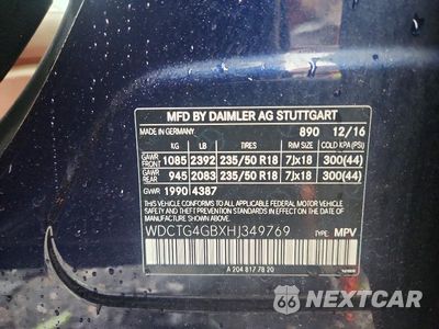 Zdjęcie 13 z 13 samochodu: 2017 MERCEDES-BENZ GLA 250 4MATIC VIN:WDCTG4GBXHJ349769 - miniatura
