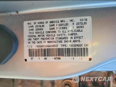 Zdjęcie 12 z 12 samochodu: 2006 ACURA 3.2TL VIN:19UUA66246A039527 - miniatura