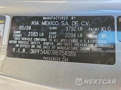 Zdjęcie 12 z 12 samochodu: 2024 KIA FORTE GT LINE VIN:3KPF54AD7RE754389 - miniatura