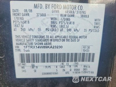 Zdjęcie 12 z 12 samochodu: 2009 FORD F-150 VIN:1FTRX14W89KA23230 - miniatura