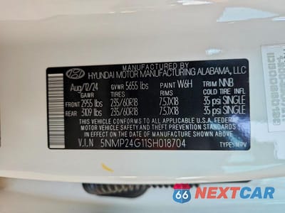 Zdjęcie 13 z 13 samochodu: 2025 HYUNDAI SANTA FE SEL VIN:5NMP24G11SH018704 - miniatura
