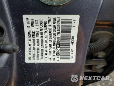 Zdjęcie 12 z 12 samochodu: 2016 HONDA CIVIC LX VIN:19XFC2F52GE069693 - miniatura