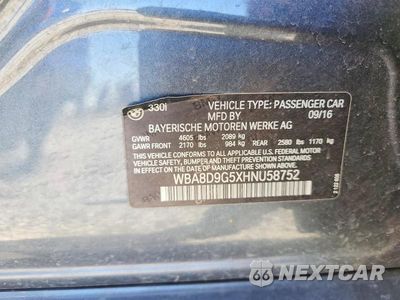 Zdjęcie 12 z 12 samochodu: 2017 BMW 330 XI VIN:WBA8D9G5XHNU58752 - miniatura