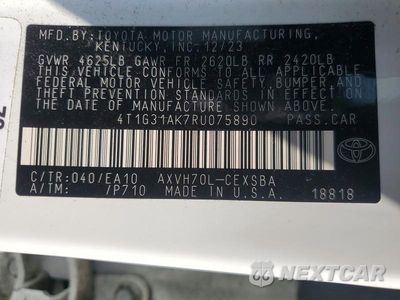Zdjęcie 12 z 12 samochodu: 2024 TOYOTA CAMRY HYBRID SE VIN:4T1G31AK7RU075890 - miniatura