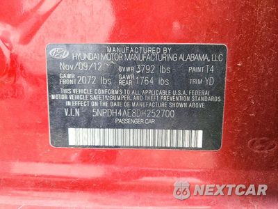 Zdjęcie 13 z 13 samochodu: 2013 HYUNDAI ELANTRA GLS VIN:5NPDH4AE8DH252700 - miniatura