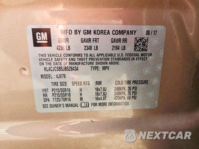 Zdjęcie 13 z 13 samochodu: 2018 BUICK ENCORE ESSENCE VIN:KL4CJCSB5JB528434 - miniatura