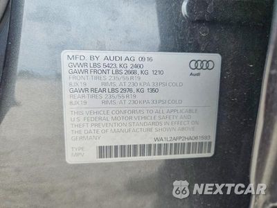 Zdjęcie 12 z 12 samochodu: 2017 AUDI Q5 PREMIUM PLUS VIN:WA1L2AFP2HA061593 - miniatura