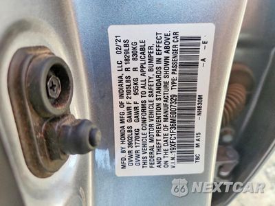 Zdjęcie 12 z 12 samochodu: 2021 HONDA CIVIC EX VIN:19XFC1F36ME007329 - miniatura