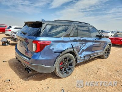 Trzecie zdjęcie samochodu z tyłu: 2020 FORD EXPLORER ST VIN:1FM5K8GCXLGB80562 - miniatura