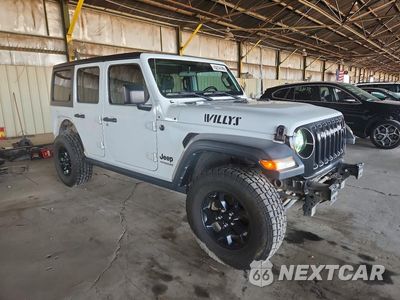 Czwarte zdjęcie samochodu z boku: 2022 JEEP WRANGLER UNLIMITED SPORT VIN:1C4HJXDG7NW223592 - miniatura