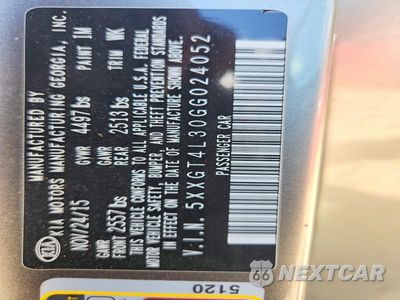 Zdjęcie 12 z 12 samochodu: 2016 KIA OPTIMA LX VIN:5XXGT4L30GG024052 - miniatura