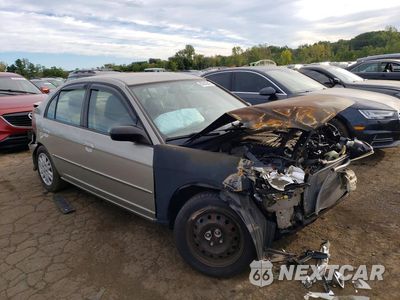 Czwarte zdjęcie samochodu z boku: 2004 HONDA CIVIC LX VIN:2HGES16504H561469 - miniatura
