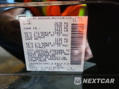Zdjęcie 13 z 13 samochodu: 2024 NISSAN PATHFINDER SL VIN:5N1DR3CC9RC230772 - miniatura