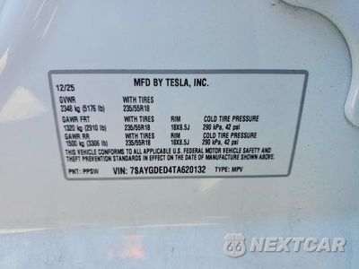 Zdjęcie 12 z 12 samochodu: 2026 TESLA MODEL Y VIN:7SAYGDED4TA620132 - miniatura