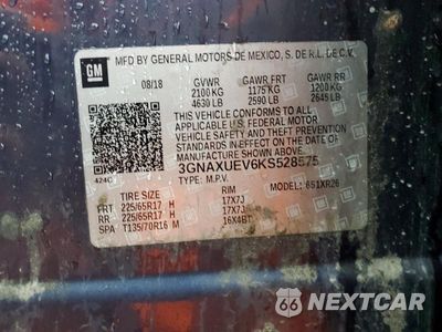 Zdjęcie 13 z 13 samochodu: 2019 CHEVROLET EQUINOX LT VIN:3GNAXUEV6KS528575 - miniatura
