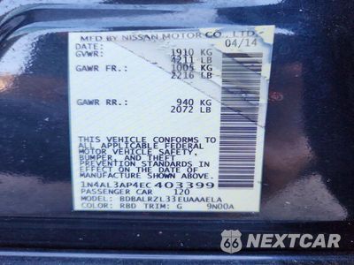 Zdjęcie 13 z 13 samochodu: 2014 NISSAN ALTIMA 2.5 S VIN:1N4AL3AP4EC403399 - miniatura