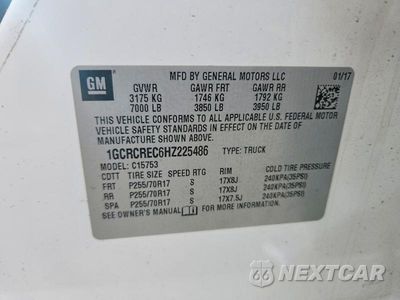 Zdjęcie 12 z 12 samochodu: 2017 CHEVROLET SILVERADO C1500 LT VIN:1GCRCREC6HZ225486 - miniatura