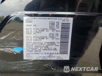 Zdjęcie 13 z 13 samochodu: 2020 INFINITI QX60 LUXE VIN:5N1DL0MN7LC544038 - miniatura