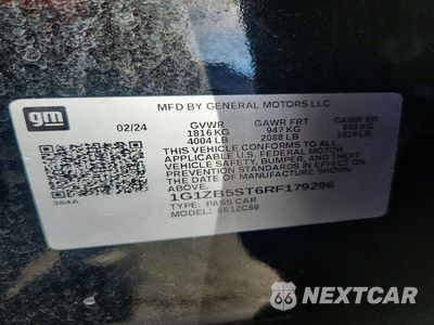 Zdjęcie 12 z 12 samochodu: 2024 CHEVROLET MALIBU LS VIN:1G1ZB5ST6RF179296 - miniatura