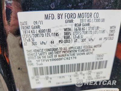 Zdjęcie 13 z 13 samochodu: 2011 FORD F150 SVT RAPTOR VIN:1FTFW1R66BFC92176 - miniatura