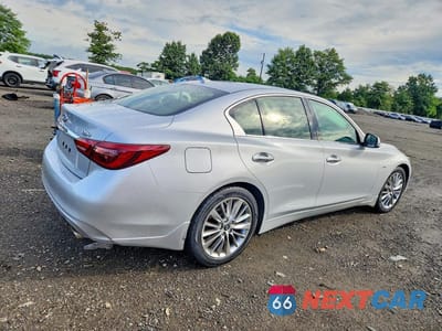 Trzecie zdjęcie samochodu z tyłu: 2018 INFINITI Q50 3.0T LUXE VIN:JN1EV7AR1JM439475 - miniatura