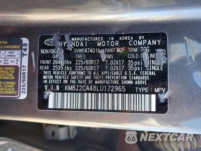Zdjęcie 13 z 13 samochodu: 2020 HYUNDAI TUCSON SE VIN:KM8J2CA48LU172965 - miniatura