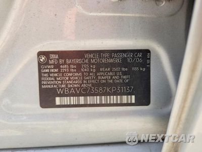 Zdjęcie 12 z 12 samochodu: 2007 BMW 328 XI SULEV VIN:WBAVC73587KP31137 - miniatura
